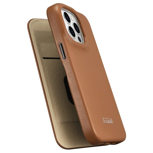 Kup Etui iCarer CE Premium Leather Folio MagSafe Apple iPhone 14 Pro Max hnědý - ICR416 - {ean13} - Sklep Home Screen