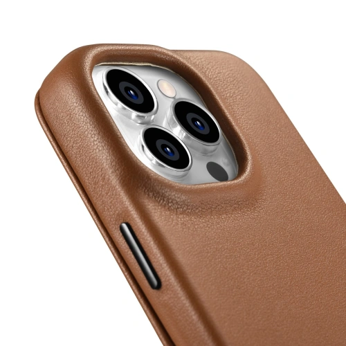 Kup Etui iCarer CE Premium Leather Folio MagSafe Apple iPhone 14 Pro Max hnědý - ICR416 - {ean13} - Sklep Home Screen