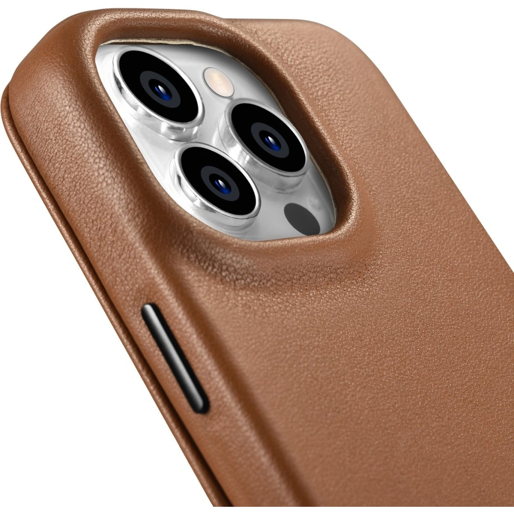 Etui iCarer CE Premium Leather Folio MagSafe Apple iPhone 14 Pro Max brązowy