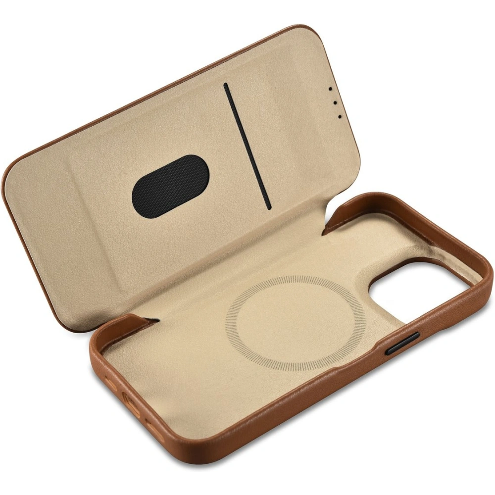 Etui iCarer CE Premium Leather Folio MagSafe Apple iPhone 14 Pro Max brązowy