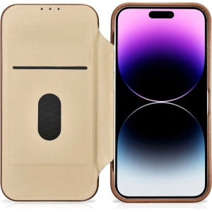 Kup Etui iCarer CE Premium Leather Folio MagSafe Apple iPhone 14 Pro Max brązowy - ICR416 - {ean13} - Sklep Home Screen