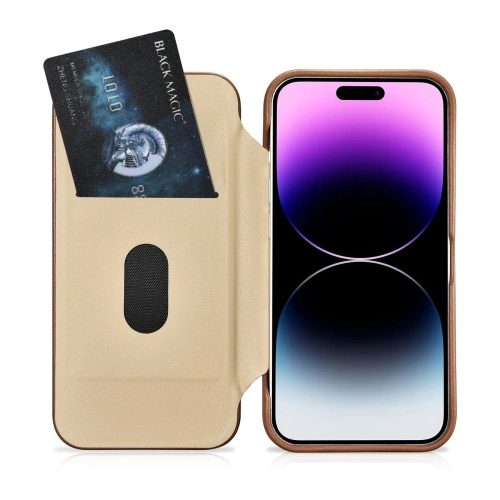 Kup Etui iCarer CE Premium Leather Folio MagSafe Apple iPhone 14 Pro Max hnědý - ICR416 - {ean13} - Sklep Home Screen