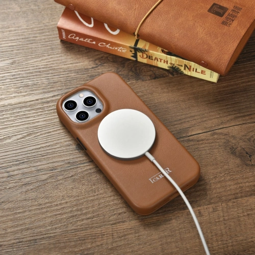 Kup Etui iCarer CE Premium Leather Folio MagSafe Apple iPhone 14 Pro Max hnědý - ICR416 - {ean13} - Sklep Home Screen