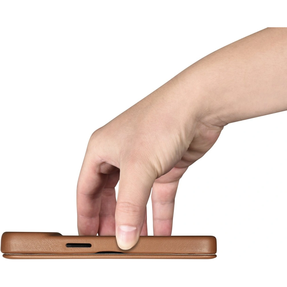 Etui iCarer CE Premium Leather Folio MagSafe Apple iPhone 14 Pro Max brązowy