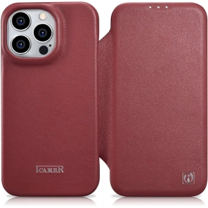 Kup Etui iCarer CE Premium Leather Folio MagSafe Apple iPhone 14 Pro Max czerwony - ICR417 - {ean13} - Sklep Home Screen