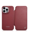 iCarer CE Premium Leather Folio MagSafe Apple iPhone 14 Pro Max red