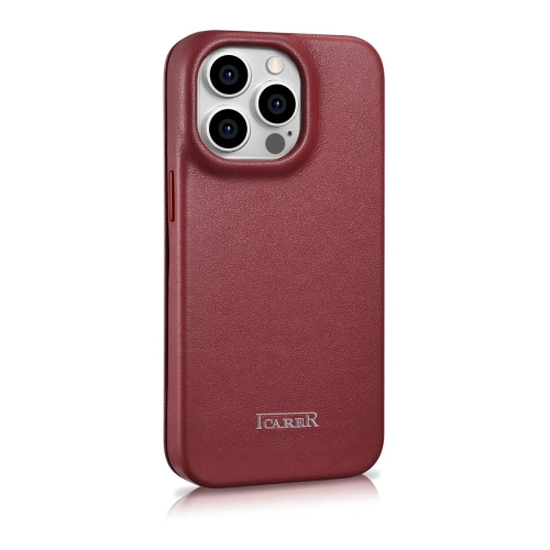 Kup Etui iCarer CE Premium Leather Folio MagSafe Apple iPhone 14 Pro Max červené - ICR417 - {ean13} - Sklep Home Screen