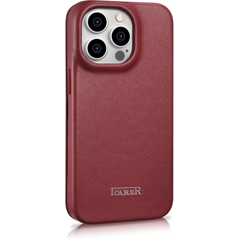 Etui iCarer CE Premium Leather Folio MagSafe Apple iPhone 14 Pro Max czerwony