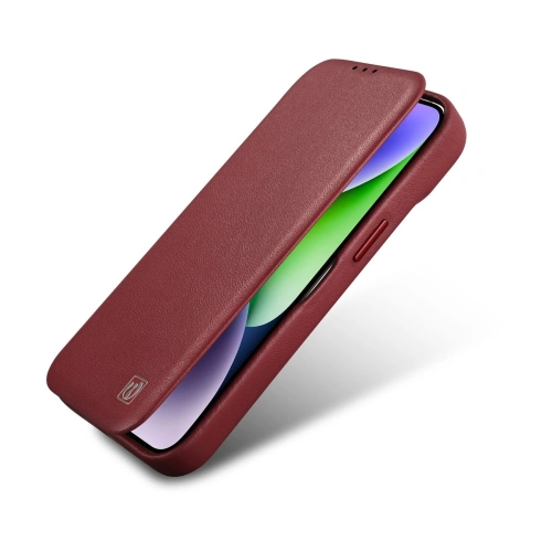 Kup Case iCarer CE Premium Leder Folio MagSafe Apple iPhone 14 Pro Max rot - ICR417 - {ean13} - Sklep Home Screen