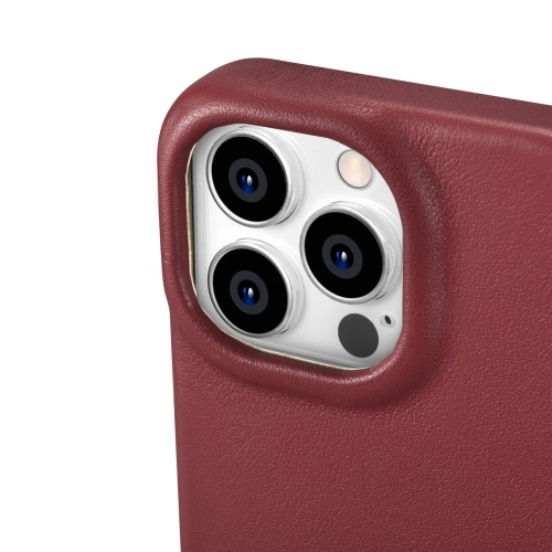 Kup Case iCarer CE Premium Leder Folio MagSafe Apple iPhone 14 Pro Max rot - ICR417 - {ean13} - Sklep Home Screen