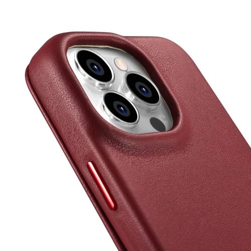 Kup Case iCarer CE Premium Leder Folio MagSafe Apple iPhone 14 Pro Max rot - ICR417 - {ean13} - Sklep Home Screen