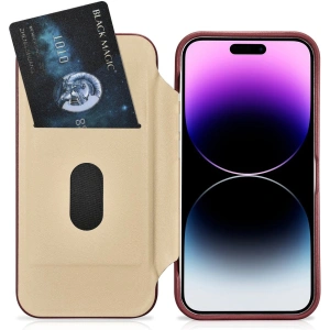 Kup Etui iCarer CE Premium Leather Folio MagSafe Apple iPhone 14 Pro Max červené - ICR417 - {ean13} - Sklep Home Screen