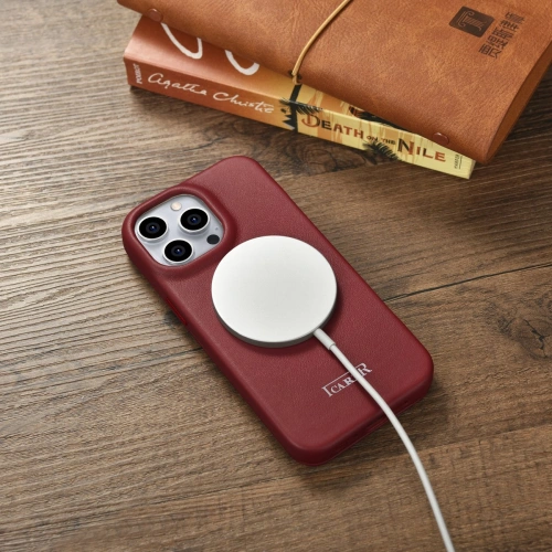 Kup Etui iCarer CE Premium Leather Folio MagSafe Apple iPhone 14 Pro Max červené - ICR417 - {ean13} - Sklep Home Screen