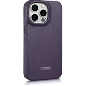 Kup Carcasă iCarer CE Premium Leather Folio MagSafe Apple iPhone 14 Pro Max violet închis - ICR418 - {ean13} - Sklep Home Screen
