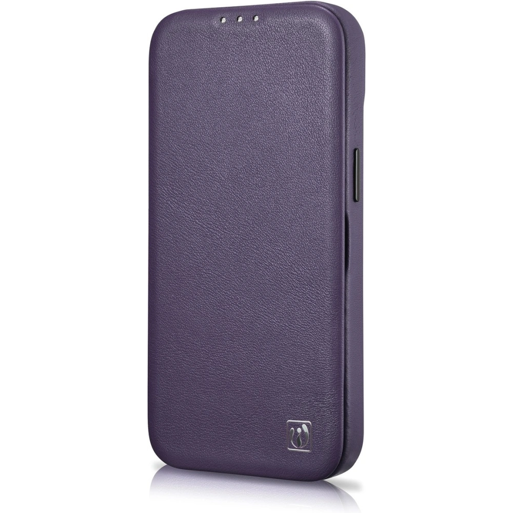 Etui iCarer CE Premium Leather Folio MagSafe Apple iPhone 14 Pro Max ciemnofioletowy