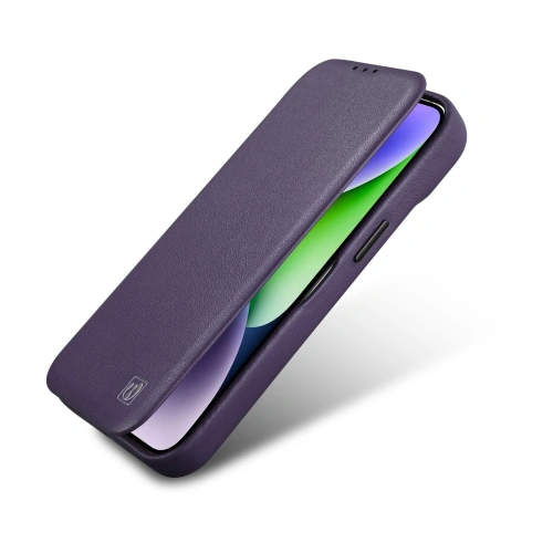 Kup Etui iCarer CE Premium Leather Folio MagSafe Apple iPhone 14 Pro Max tmavě fialové - ICR418 - {ean13} - Sklep Home Screen