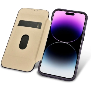 Kup Carcasă iCarer CE Premium Leather Folio MagSafe Apple iPhone 14 Pro Max violet închis - ICR418 - {ean13} - Sklep Home Screen