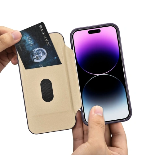 Kup Case iCarer CE Premium Leder Folio MagSafe Apple iPhone 14 Pro Max dunkelviolett - ICR418 - {ean13} - Sklep Home Screen