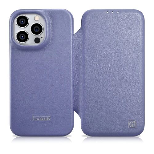 Kup Etui iCarer CE Premium Leather Folio MagSafe Apple iPhone 14 Pro Max jasnofialový - ICR419 - {ean13} - Sklep Home Screen
