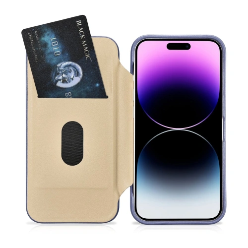 Kup Case iCarer CE Premium Leder Folio MagSafe Apple iPhone 14 Pro Max helllila - ICR419 - {ean13} - Sklep Home Screen