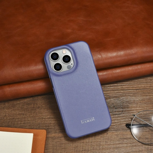 Kup Case iCarer CE Premium Leder Folio MagSafe Apple iPhone 14 Pro Max helllila - ICR419 - {ean13} - Sklep Home Screen
