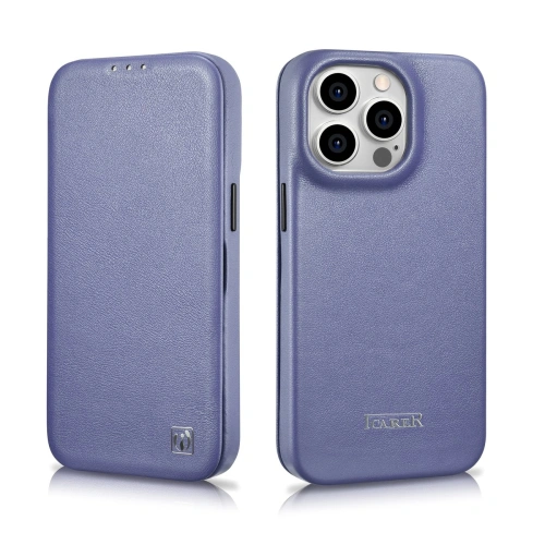 Kup Etui iCarer CE Premium Leather Folio MagSafe Apple iPhone 14 Pro Max jasnofialový - ICR419 - {ean13} - Sklep Home Screen