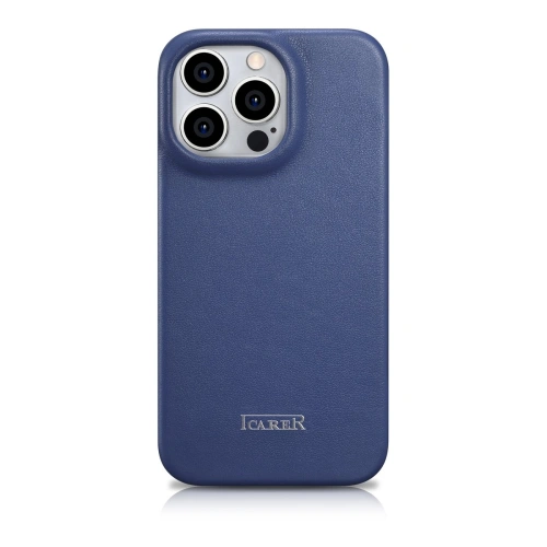 Kup Case iCarer CE Premium Leder Folio MagSafe Apple iPhone 14 Pro Max blau - ICR420 - {ean13} - Sklep Home Screen
