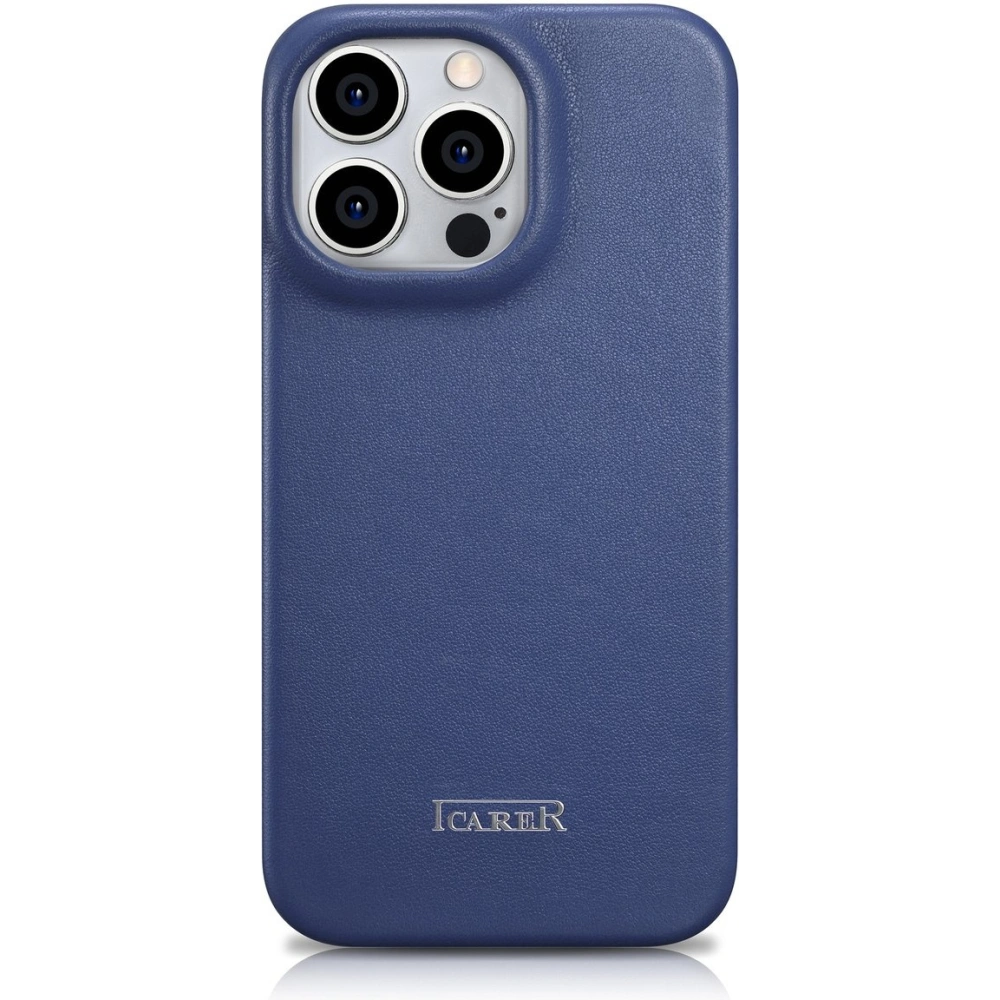 Etui iCarer CE Premium Leather Folio MagSafe Apple iPhone 14 Pro Max niebieski