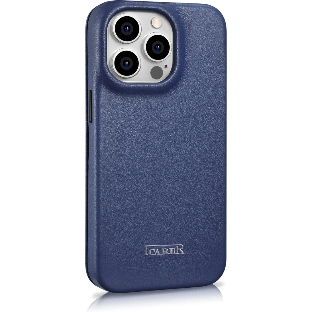 Etui iCarer CE Premium Leather Folio MagSafe Apple iPhone 14 Pro Max niebieski
