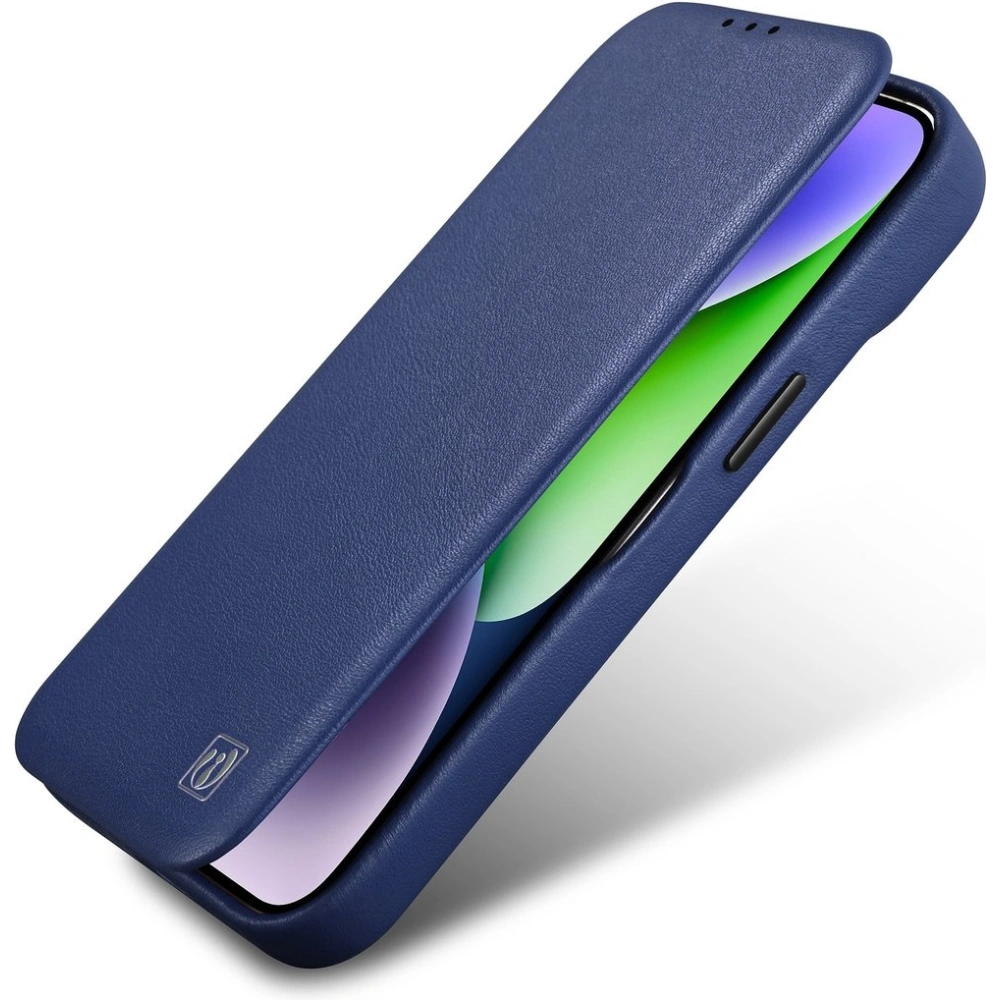 Etui iCarer CE Premium Leather Folio MagSafe Apple iPhone 14 Pro Max niebieski