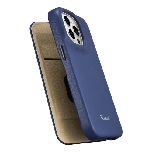 Kup Case iCarer CE Premium Leder Folio MagSafe Apple iPhone 14 Pro Max blau - ICR420 - {ean13} - Sklep Home Screen