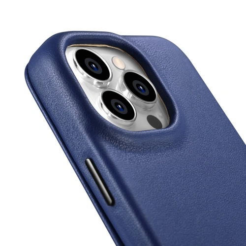 Kup Case iCarer CE Premium Leder Folio MagSafe Apple iPhone 14 Pro Max blau - ICR420 - {ean13} - Sklep Home Screen