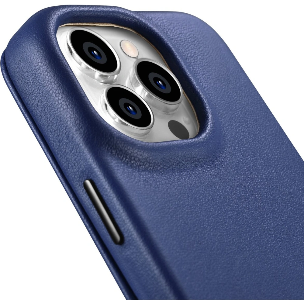 Etui iCarer CE Premium Leather Folio MagSafe Apple iPhone 14 Pro Max niebieski