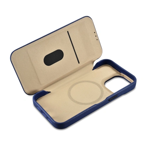 Kup Case iCarer CE Premium Leder Folio MagSafe Apple iPhone 14 Pro Max blau - ICR420 - {ean13} - Sklep Home Screen