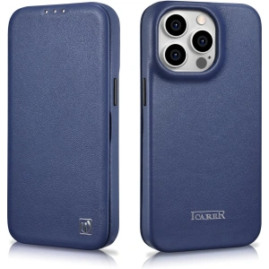 Kup Case iCarer CE Premium Leder Folio MagSafe Apple iPhone 14 Pro Max blau - ICR420 - {ean13} - Sklep Home Screen
