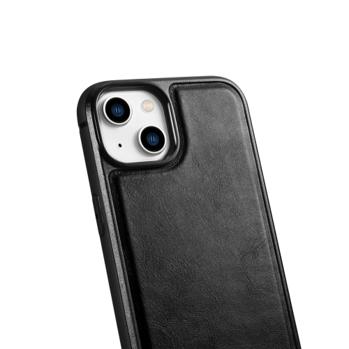 Kup Case iCarer Lederölwachs MagSafe Apple iPhone 14 schwarz - ICR421 - {ean13} - Sklep Home Screen