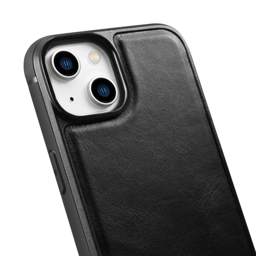 Kup Case iCarer Lederölwachs MagSafe Apple iPhone 14 schwarz - ICR421 - {ean13} - Sklep Home Screen