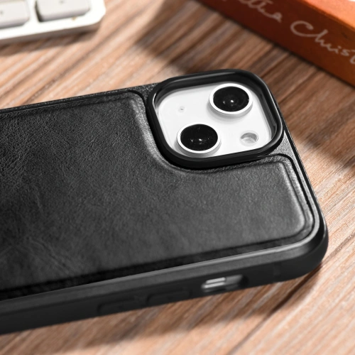 Kup Etui iCarer Leather Oil Wax MagSafe Apple iPhone 14 černé - ICR421 - {ean13} - Sklep Home Screen
