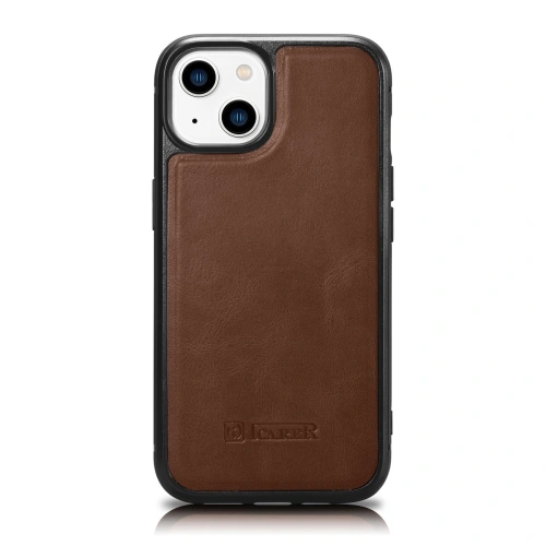 Kup Etui iCarer Leather Oil Wax MagSafe Apple iPhone 14 hnědý - ICR422 - {ean13} - Sklep Home Screen