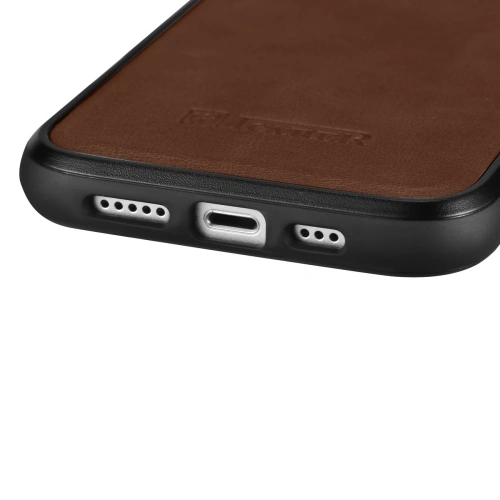 Kup Etui iCarer Leather Oil Wax MagSafe Apple iPhone 14 brązowy - ICR422 - {ean13} - Sklep Home Screen