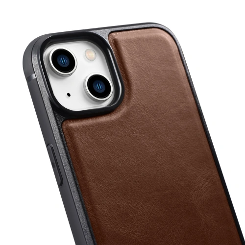 Kup Etui iCarer Leather Oil Wax MagSafe Apple iPhone 14 brązowy - ICR422 - {ean13} - Sklep Home Screen