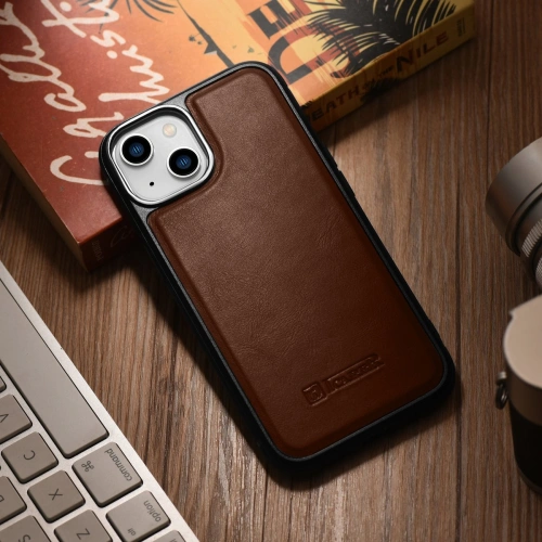 Kup Etui iCarer Leather Oil Wax MagSafe Apple iPhone 14 brązowy - ICR422 - {ean13} - Sklep Home Screen