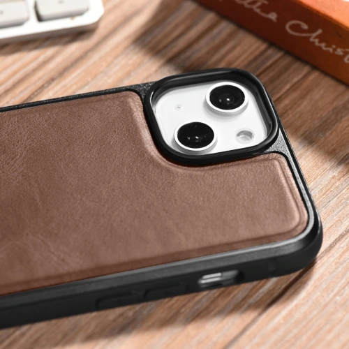 Kup Etui iCarer Leather Oil Wax MagSafe Apple iPhone 14 brązowy - ICR422 - {ean13} - Sklep Home Screen