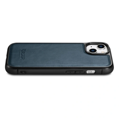 Kup Case iCarer Leder Öl Wachs MagSafe Apple iPhone 14 blau - ICR423 - {ean13} - Sklep Home Screen