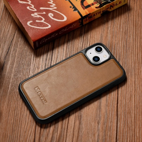 Kup Etui iCarer Leather Oil Wax MagSafe Apple iPhone 14 jasnobrązowy - ICR424 - {ean13} - Sklep Home Screen