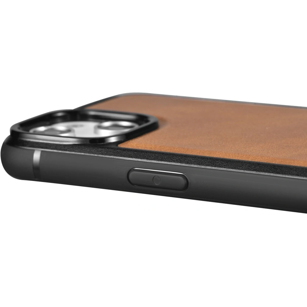 Etui iCarer Leather Oil Wax MagSafe Apple iPhone 14 Pro jasnobrązowy