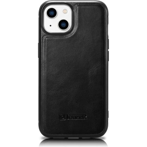 Kup Etui iCarer Leather Oil Wax MagSafe Apple iPhone 14 Plus / 15 Plus černé - ICR429 - {ean13} - Sklep Home Screen
