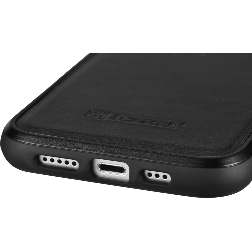 Etui iCarer Leather Oil Wax MagSafe Apple iPhone 14 Plus / 15 Plus czarny