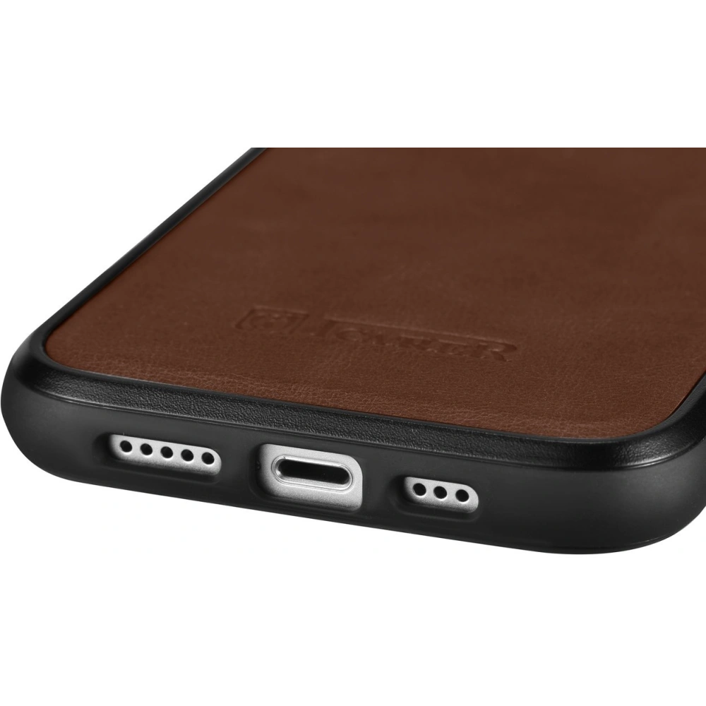 Etui iCarer Leather Oil Wax MagSafe Apple iPhone 14 Plus / 15 Plus brązowy