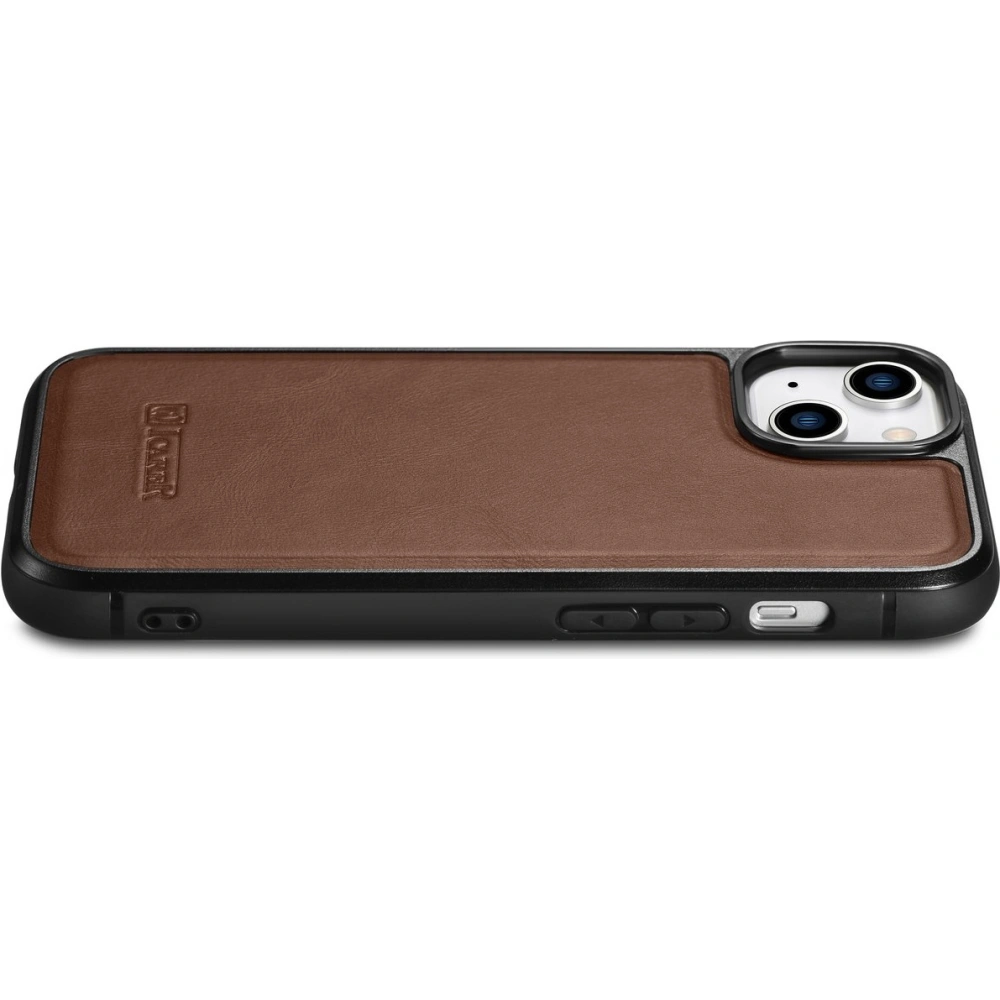 Etui iCarer Leather Oil Wax MagSafe Apple iPhone 14 Plus / 15 Plus brązowy